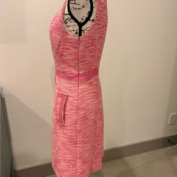 Milly Pink Textured Midi Dress - Picture 2 of 5